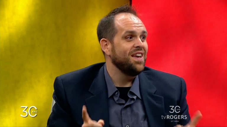 Mathieu Fortin à 'émission célébtations des 30 ans de TV Rogers Ottawa